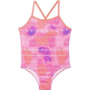 Pink Platinum Tie-Dye Wave One-Piece Swimsuit Toddler Girls 2T